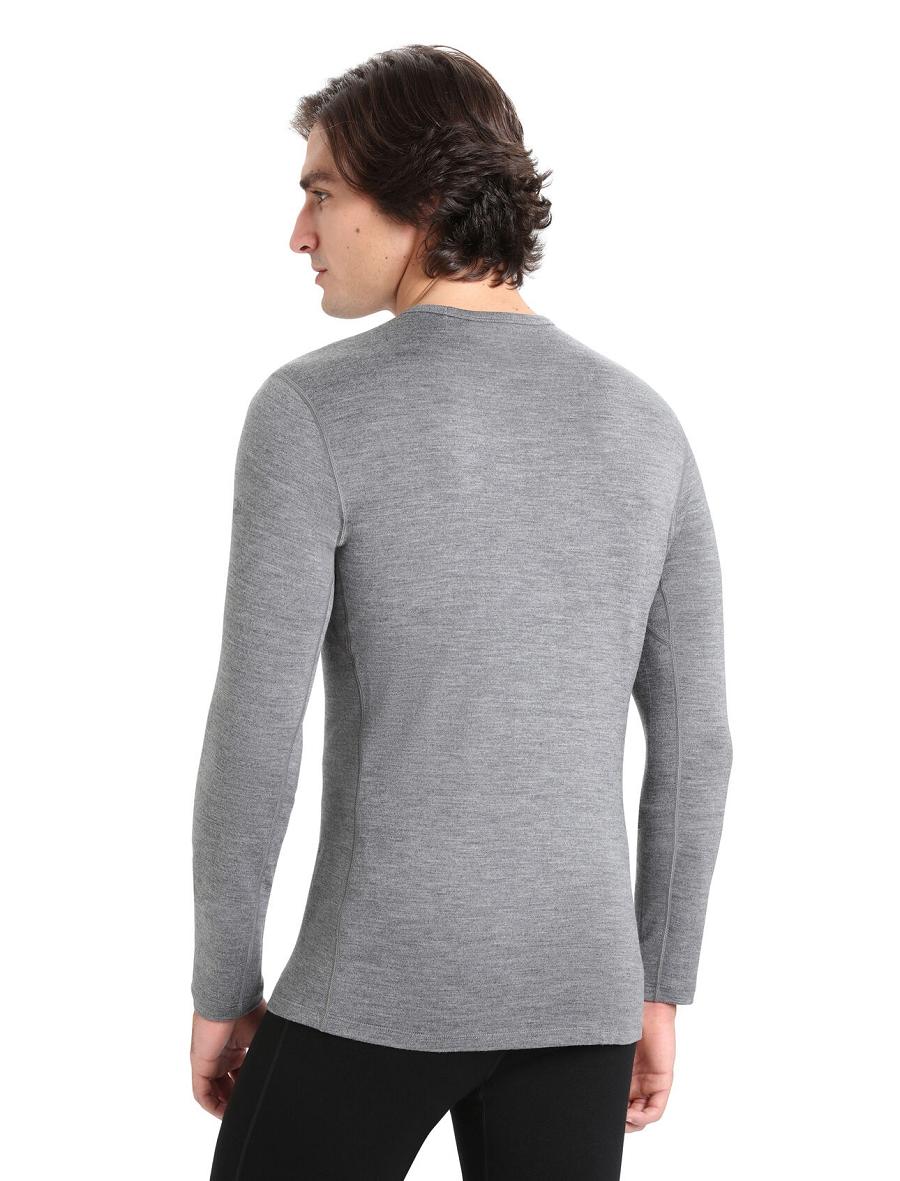 Icebreaker Merino 260 Tech Long Sleeve Crewe Thermal Top Miesten Base Layers Harmaat | FI 1396BEXC